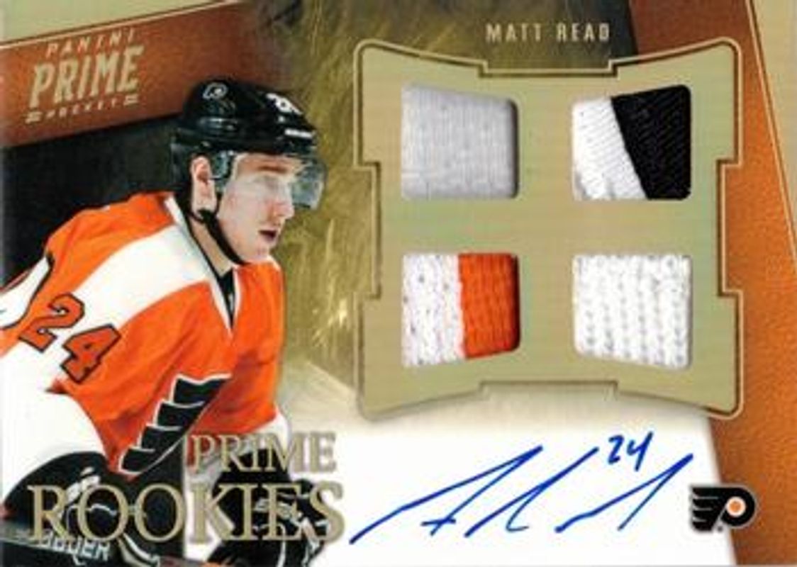 Matt Read 2011 Prime #147 Prime Rookies Gold Jerseys Autographed /25 RAW