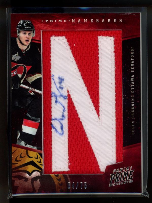 Colin Greening 2011 Prime #84 Prime Namesakes /50 Rookie RAW