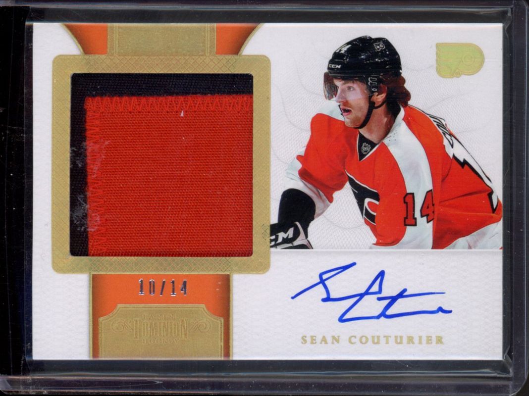 Sean Couturier 2011 Dominion #195 Autographed Rookie Patches Horizontal /74 RAW