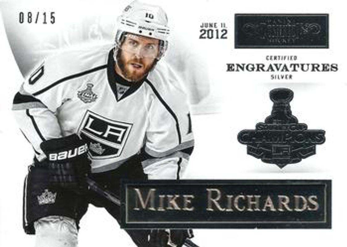 Mike Richards 2012 Prime #5 2012 Panini Dominion Engravatures Kings /15 RAW