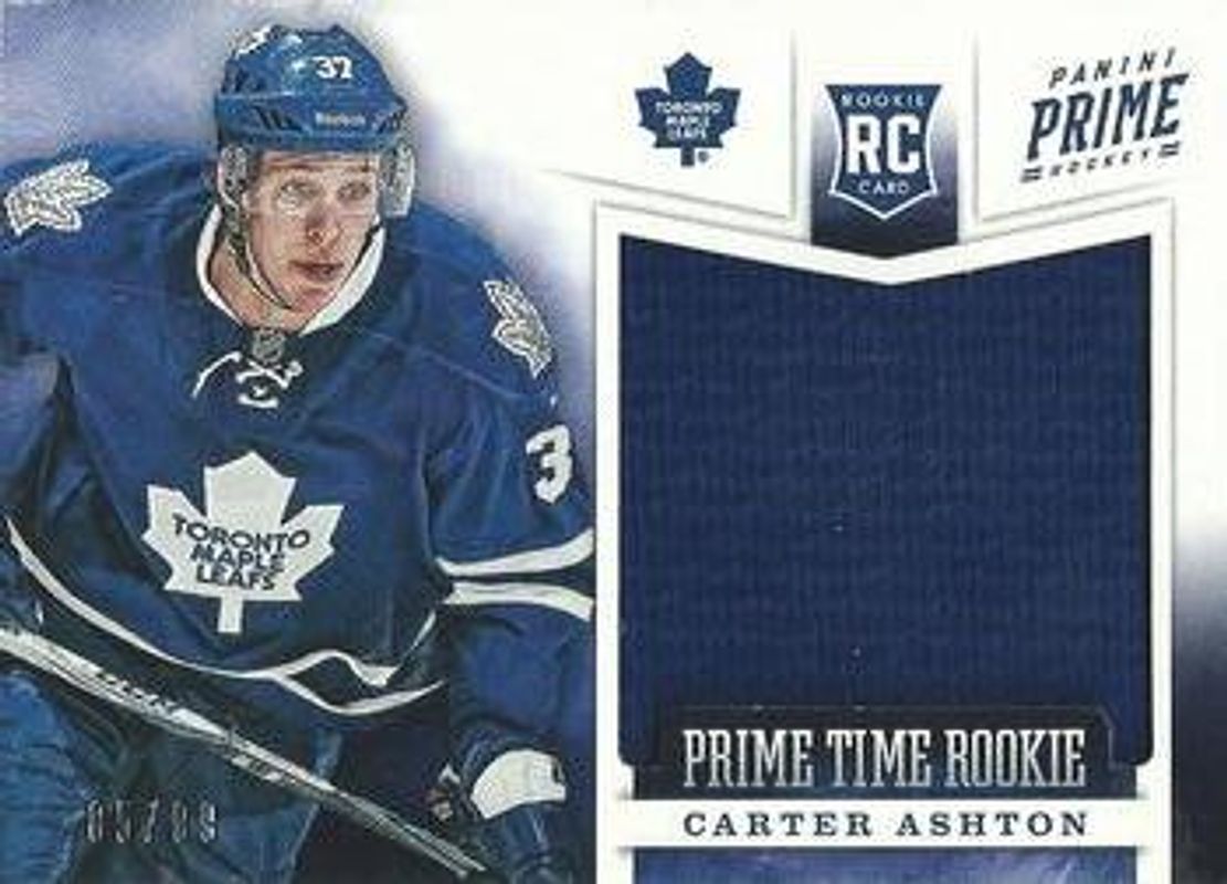 Carter Ashton 2012 Prime #3 Prime Time Rookies Jerseys /99 RAW