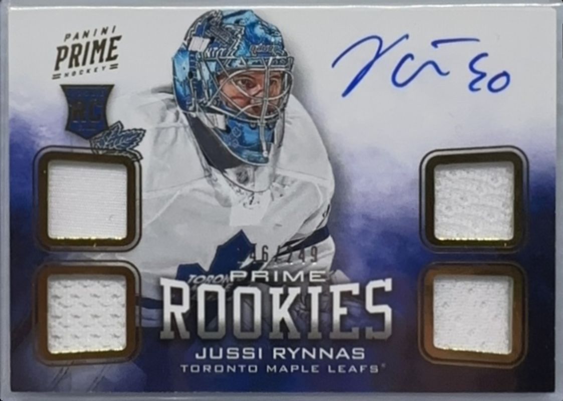 Jussi Rynnas 2012 Prime #147 Base /249 Rookie RAW