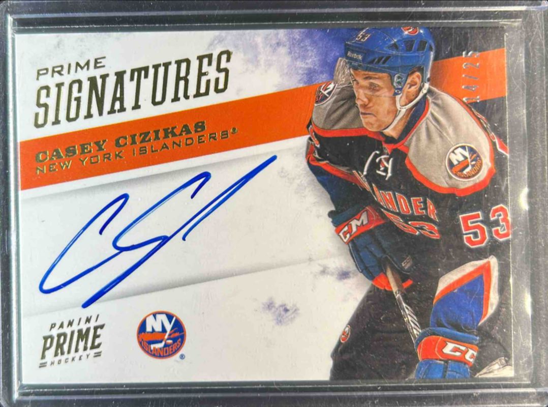 Casey Cizikas 2012 Prime #14 Signatures - Gold /25 Rookie RAW