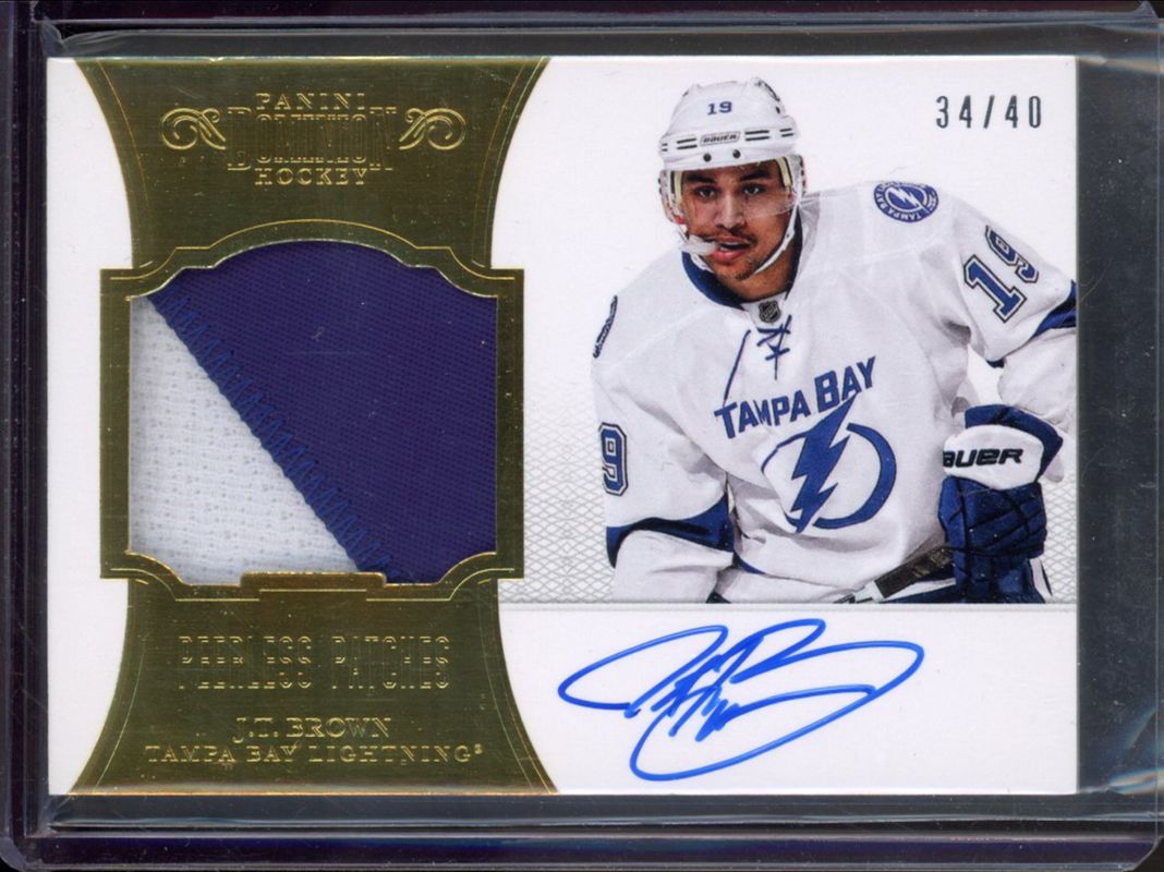 JT Brown 2012 Prime #9 2012 Panini Dominion Peerless Patches /40 Rookie RAW