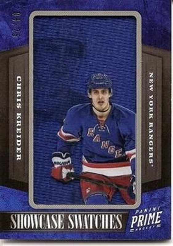 Chris Kreider 2012 Prime #1 Showcase Swatches /25 Rookie RAW