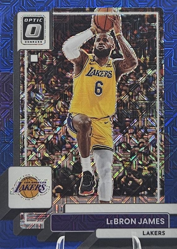 LeBron James 2022 Optic #116 Choice Blue Mojo /24 RAW