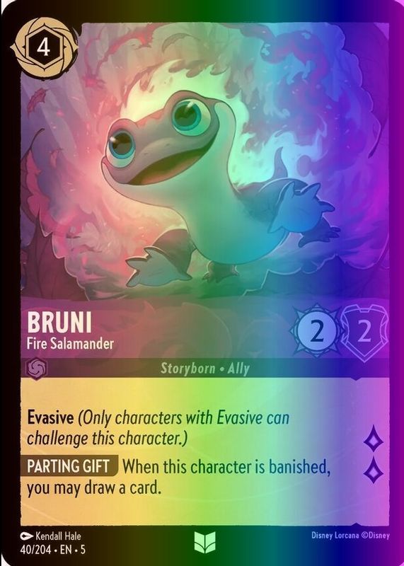 Disney Lorcana ブルーニ 火のサラマンダー Bruni - Fire Salamander Disney Lorcana Cards Price Guide - Sports