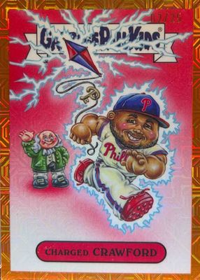 2024 Bowman Chrome Mega Box #BGP-13 Bowman Garbage Pail Kids - Orange Mojo Refractor /25
