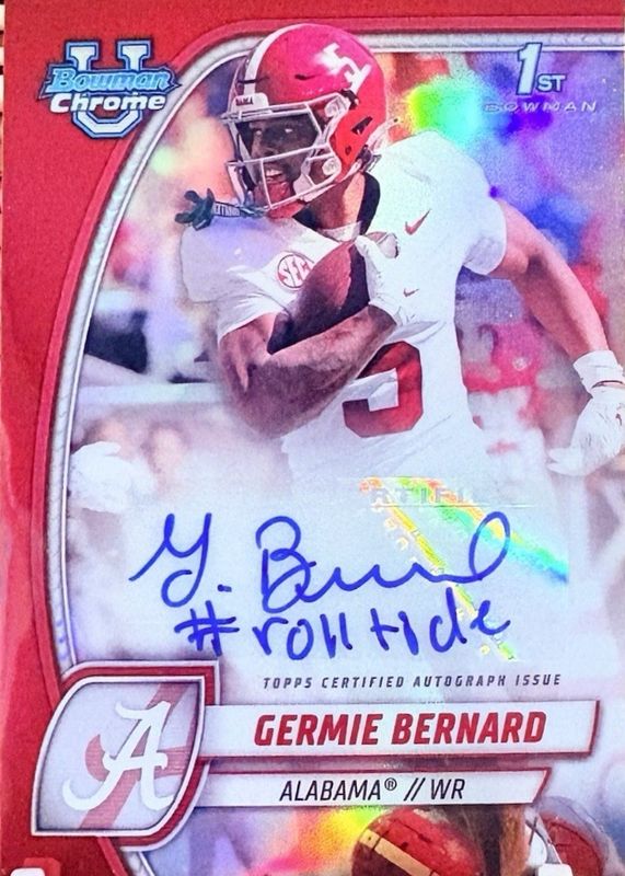2024 Bowman Chrome University #PA-GBE Prospect Auto - Red Refractor /5 (1st)