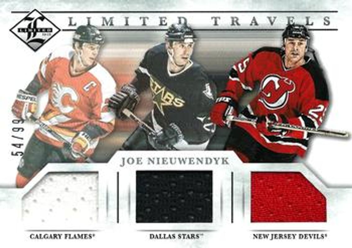 Joe Nieuwendyk 2012 Limited #TT-JN Travels Triple Jerseys /99 RAW