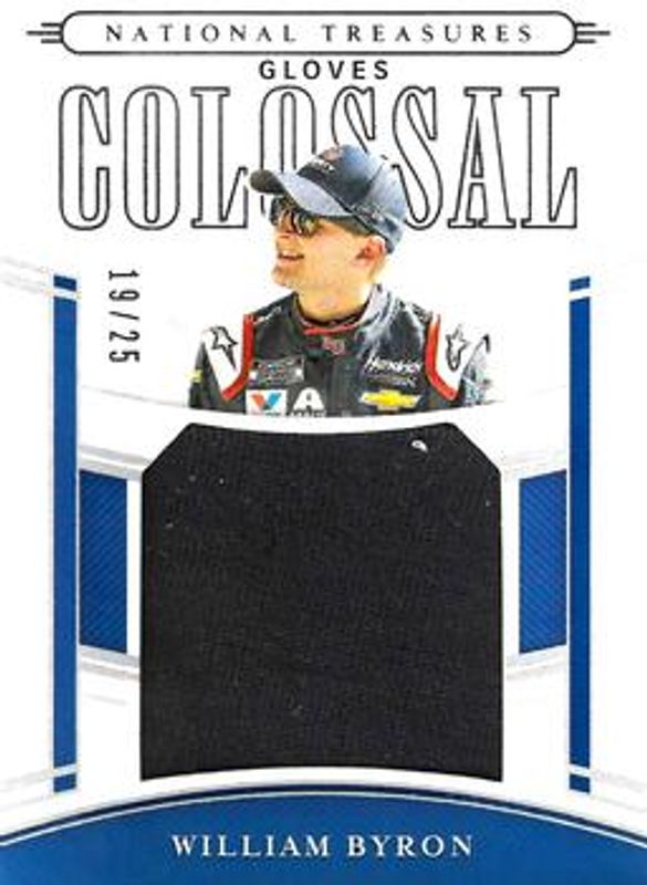 William Byron 2020 National Treasures NASCAR #CRU-WB Colossal Race Used Gloves /12 RAW