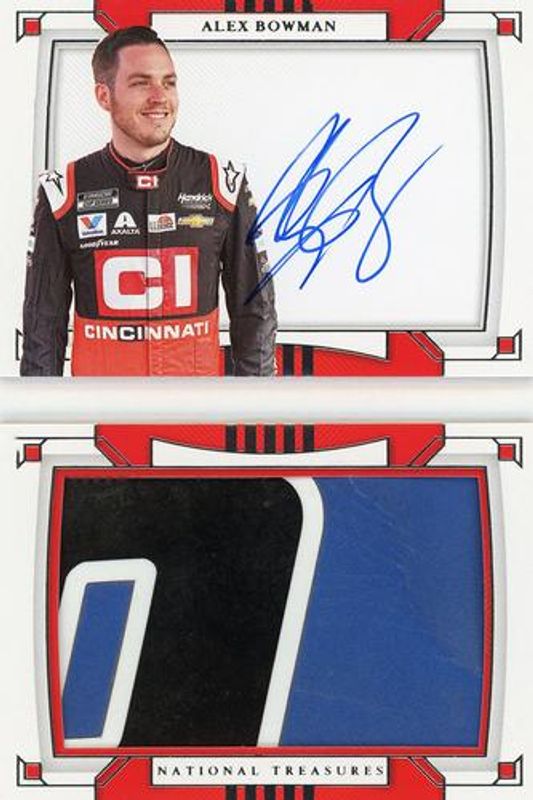 Alex Bowman 2020 National Treasures NASCAR #AB Jumbo Sheet Metal Signatures Booklet /25 RAW