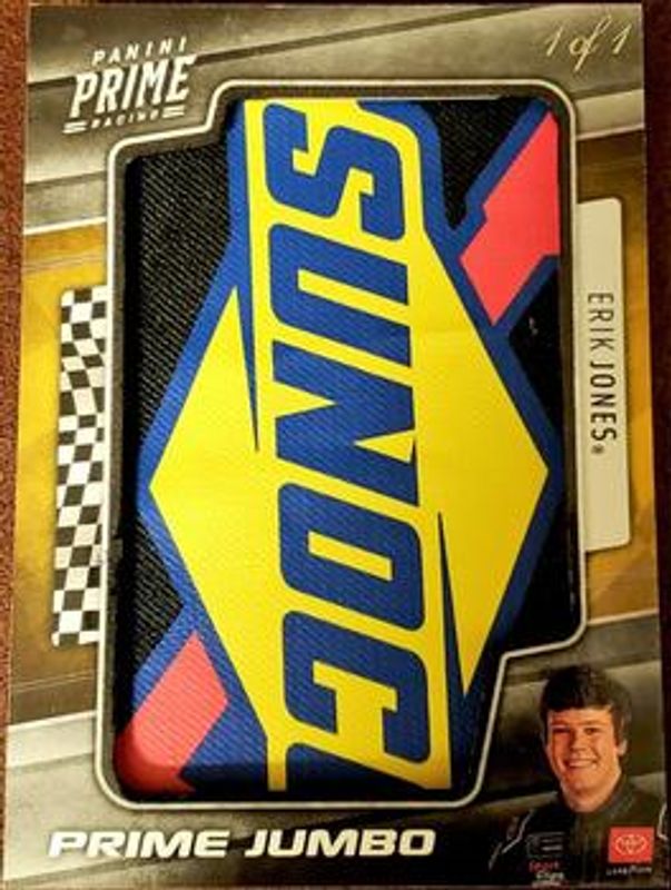 Erik Jones 2019 Prime NASCAR #EJ-S Prime Jumbo Sunoco /1 RAW