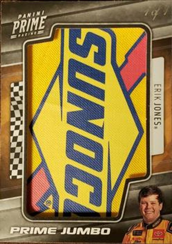 Erik Jones 2019 Prime NASCAR #EJ-DW Prime Jumbo Sunoco /1 RAW