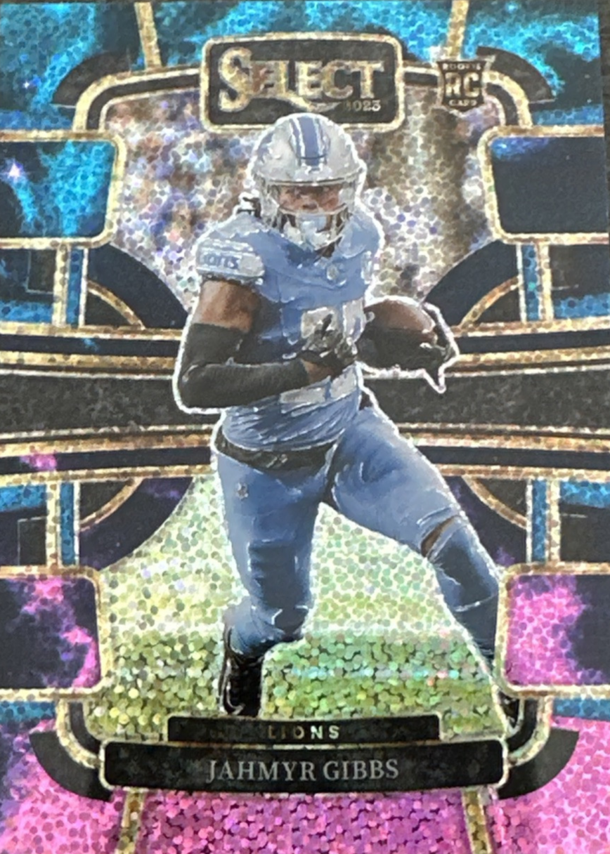 Jahmyr Gibbs 2023 Select #34 Concourse Cosmic /(SSP) Price Guide