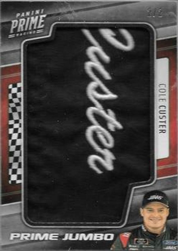 Cole Custer 2019 Prime NASCAR #CC-HA Prime Jumbo Nameplate /2 RAW