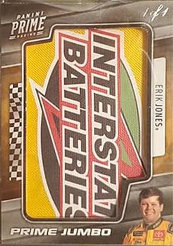Erik Jones 2019 Prime NASCAR #EJ-DE Prime Jumbo Associate Sponsor 1 /1 RAW