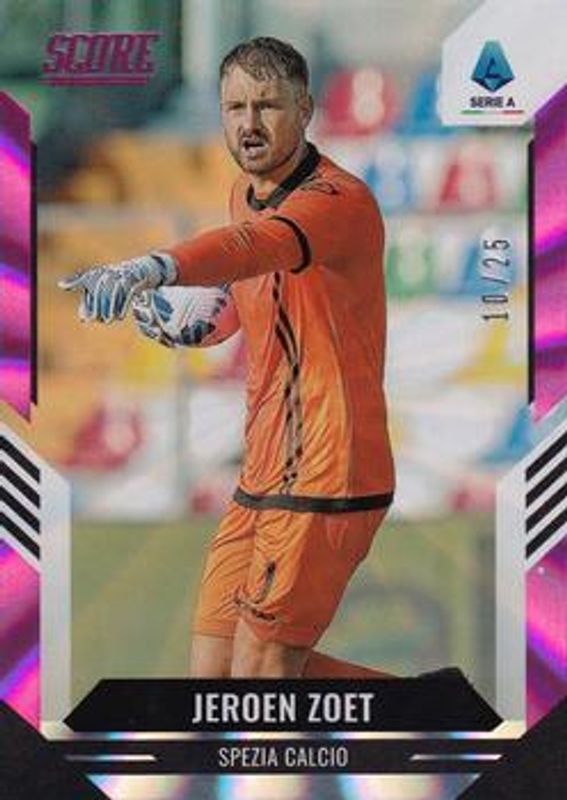 Jeroen Zoet 2021 Score Serie A #71 Pink Laser /25 RAW