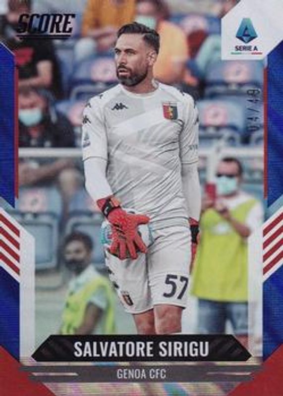 Salvatore Sirigu 2021 Score Serie A #151 Blue Lava /49 RAW