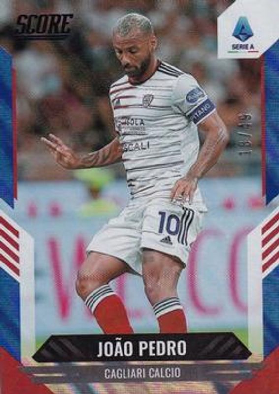 Joao Pedro 2021 Score Serie A #100 Blue Lava /49 Rookie RAW