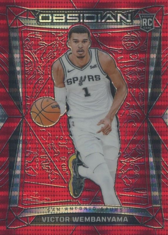 Victor Wembanyama 2023 Obsidian #9 Electric Etch Lucky Envelopes /8 Rookie RAW