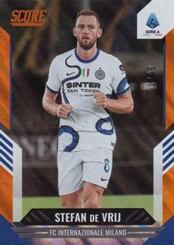 Stefan De Vrij 2021 Score Serie A #7 Orange Lava /99 RAW