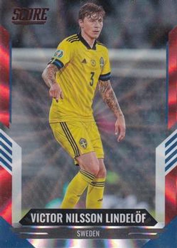 Victor Lindelof 2021 Score FIFA #3 Red Laser RAW