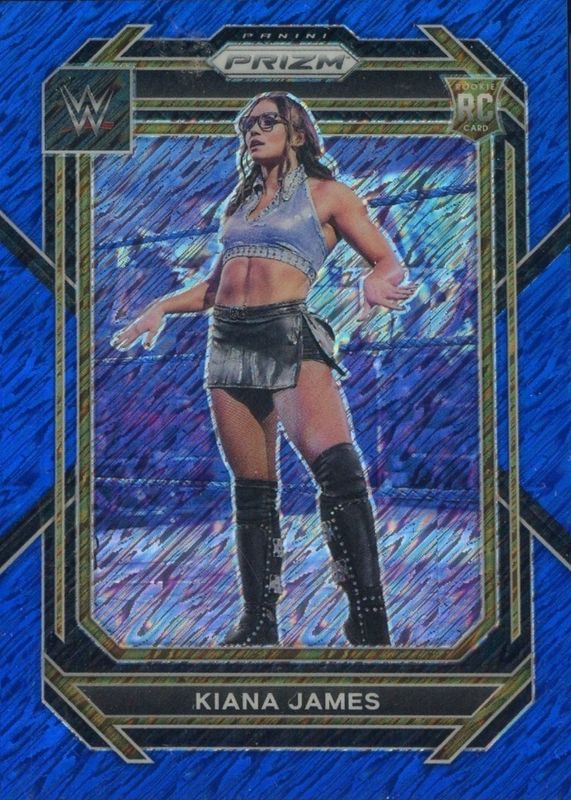 2023 Prizm WWE #138 Blue Shimmer /11