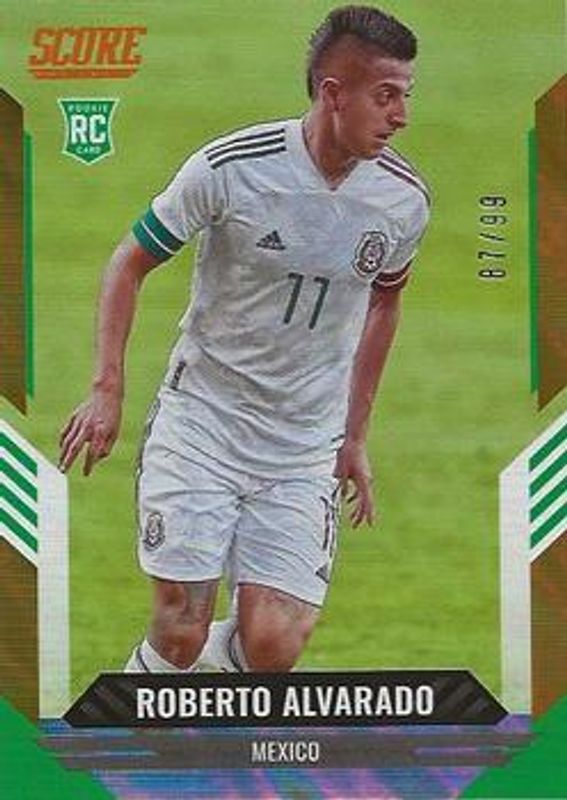 Roberto Alvarado 2021 Score FIFA #12 Orange Lava /99 Rookie RAW