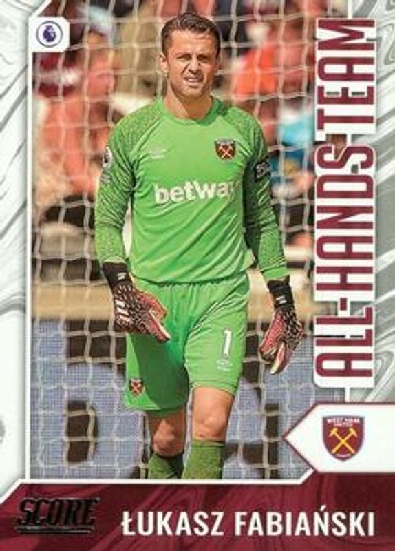 Lukasz Fabianski 2021 Score Premier League #14 All Hands Team RAW