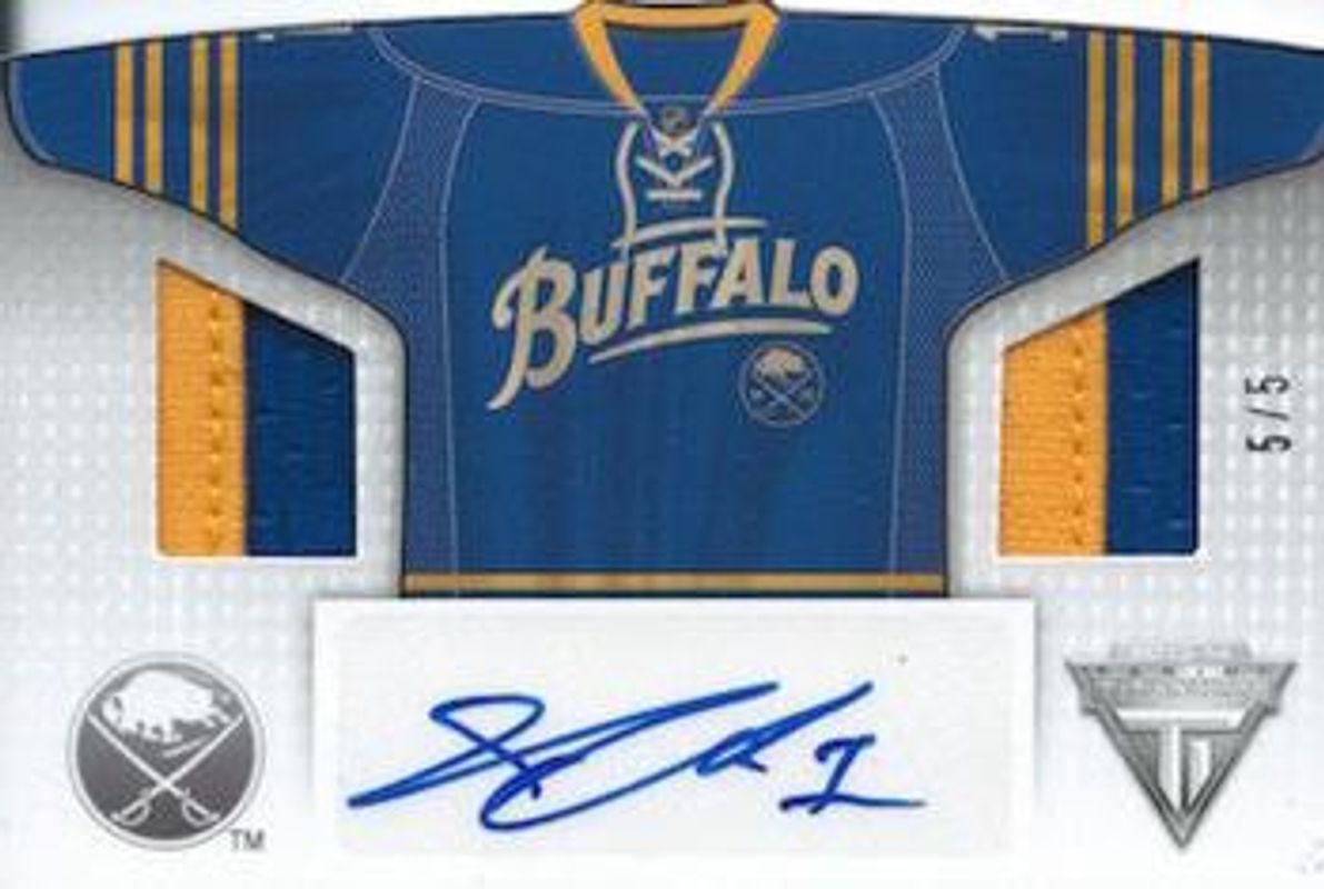 2013 Titanium #TS-JEN Third Sweaters Memorabilia Autographs Prime /5