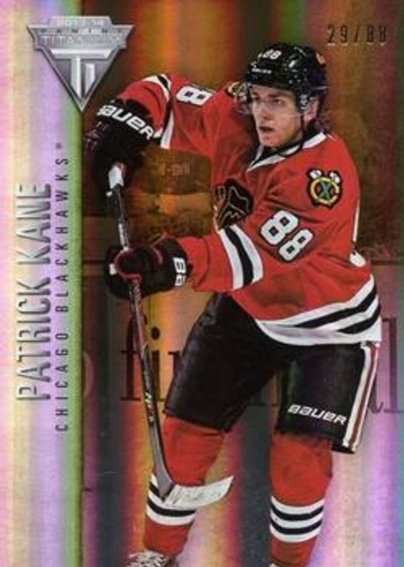 Patrick Kane 2013 Titanium #77 Hobby Jersey Number /14 RAW