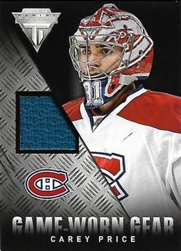 Carey Price 2013 Titanium #GG-CP Game Worn Gear RAW