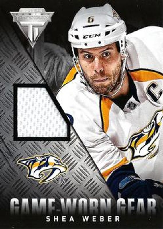 Shea Weber 2013 Titanium #GG-SW Game Worn Gear RAW