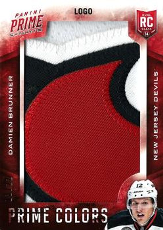 Damien Brunner 2013 Prime #PC-BRU Prime Colors Logo /28 Rookie RAW