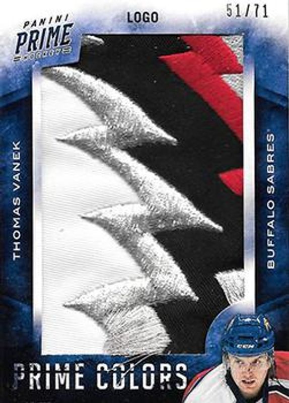Thomas Vanek 2013 Prime #PC-TV Prime Colors Logo /28 RAW