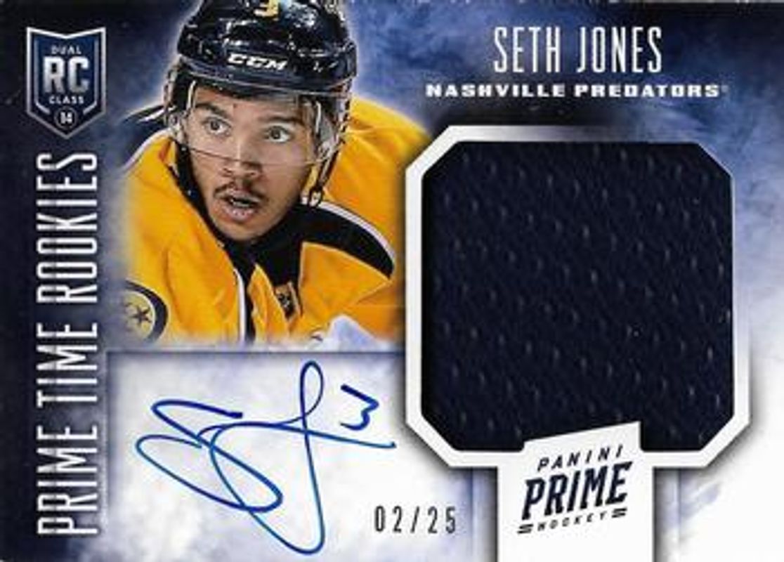 Seth Jones 2013 Prime #RK-SJ Prime Time Rookies Jerseys Autographs /25 RAW