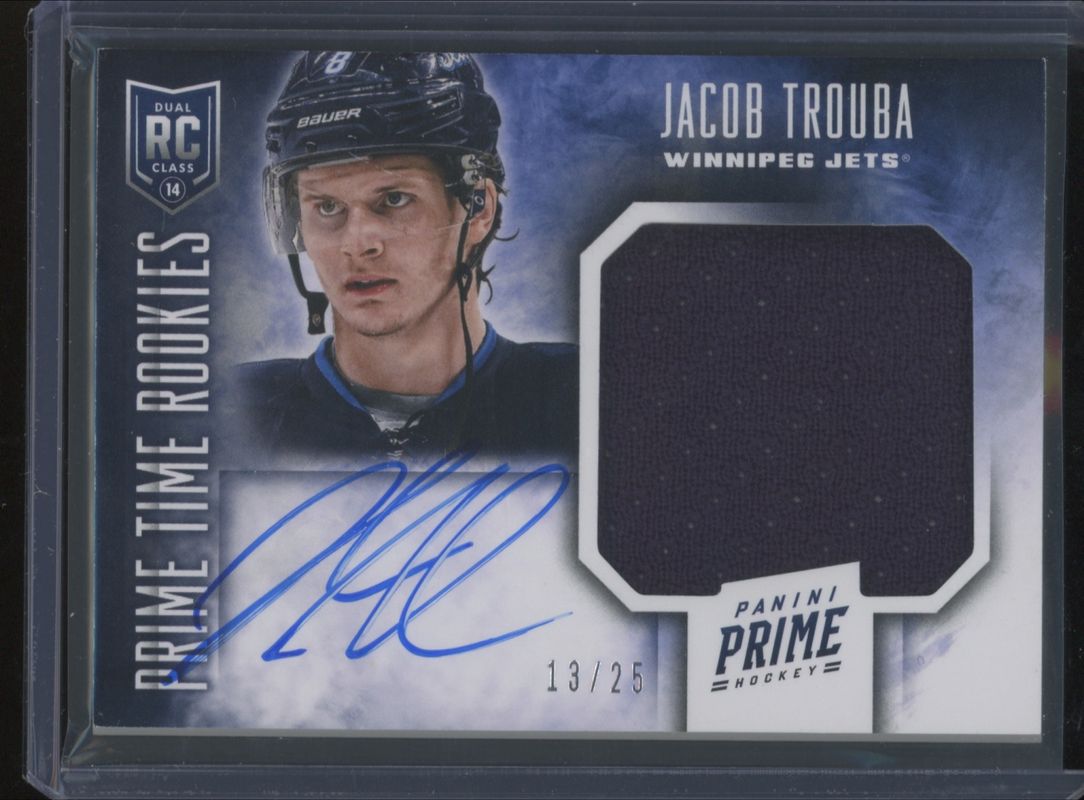 Jacob Trouba 2013 Prime #RK-JTR Prime Time Rookies Jerseys Autographs /25 RAW
