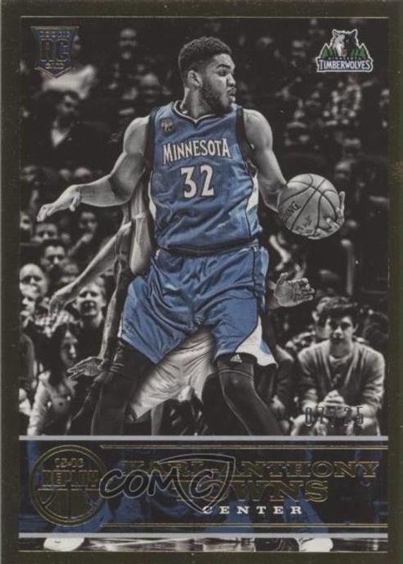 Karl-Anthony Towns 2015 Replay #1 Gold /25 Rookie RAW