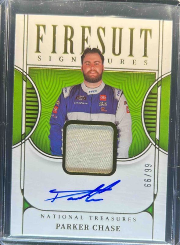 Parker Chase 2023 National Treasures NASCAR #FS-PCH Firesuit Signatures /99 Rookie RAW
