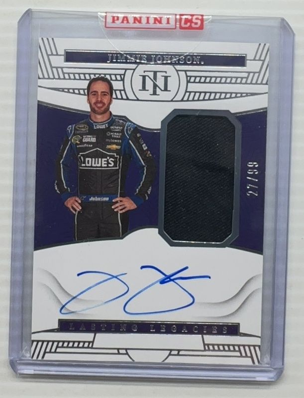 Jimmie Johnson 2023 National Treasures NASCAR #LL-JJN Lasting Legacies /99 RAW