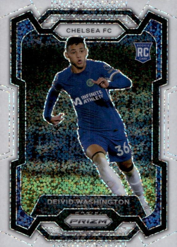 Deivid Washington 2023 Prizm Premier League #199 White Sparkle /(SSP) Rookie RAW