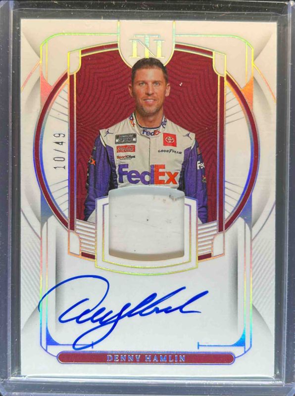 2023 National Treasures NASCAR #SMS-DHM Sheet Metal Signatures - Holo Silver /49