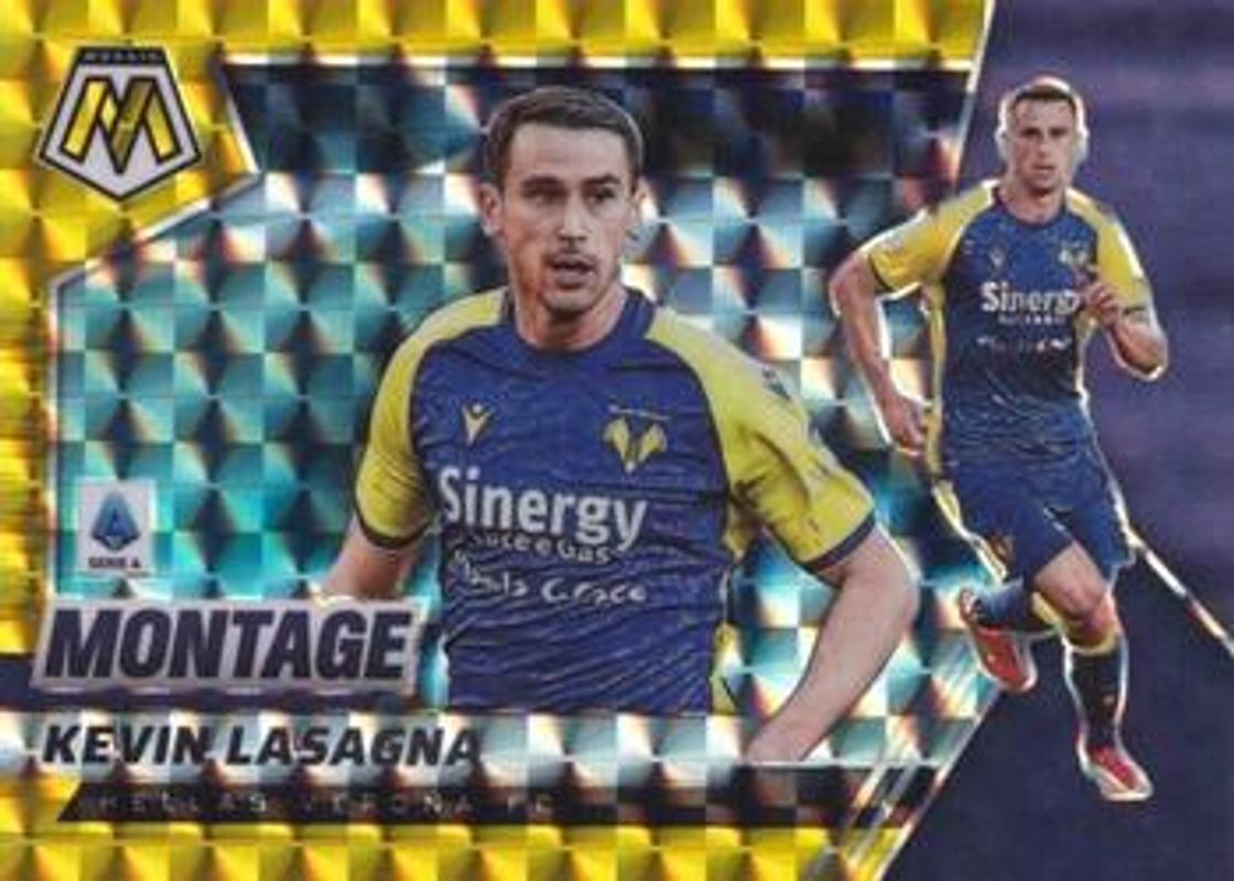 Kevin Lasagna 2021 Mosaic Serie A #16 Montage - Gold /10 RAW