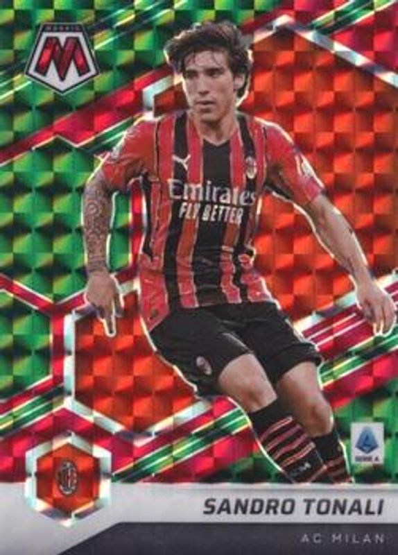 Sandro Tonali 2021 Mosaic Serie A #78 Choice Red & Green RAW
