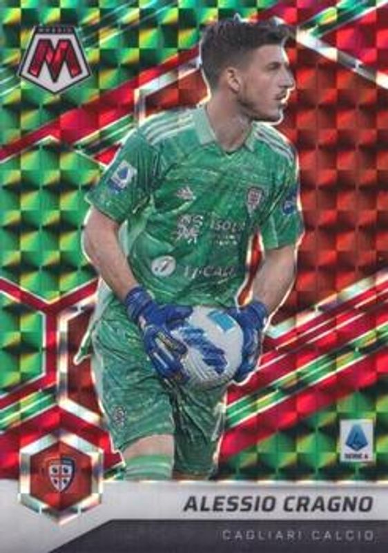 Alessio Cragno 2021 Mosaic Serie A #41 Choice Red & Green RAW