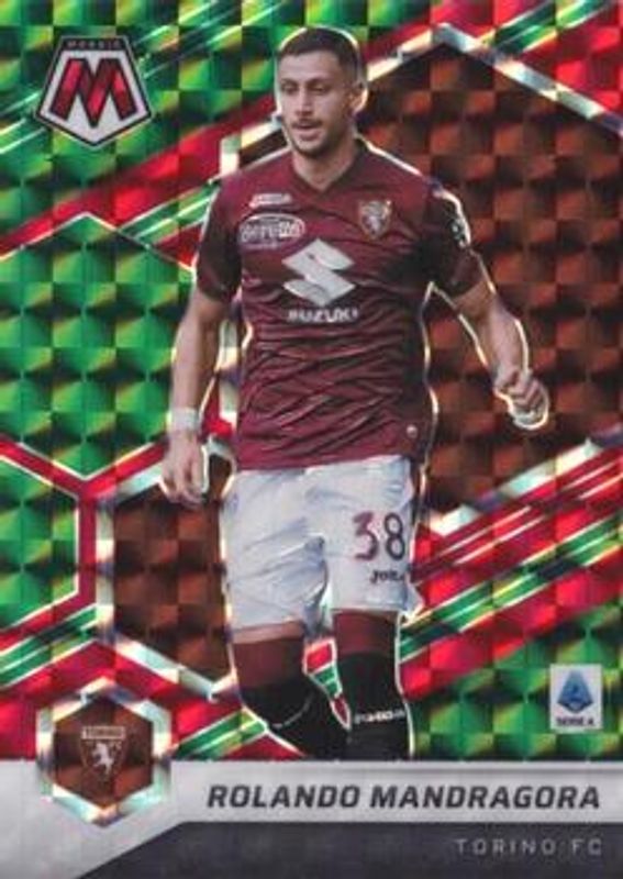 Rolando Mandragora 2021 Mosaic Serie A #27 Choice Red & Green RAW