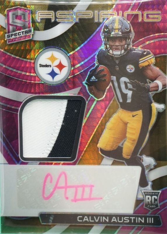 2022 Spectra #APA-CAU Aspiring Patch Autographs - Neon Pink /25