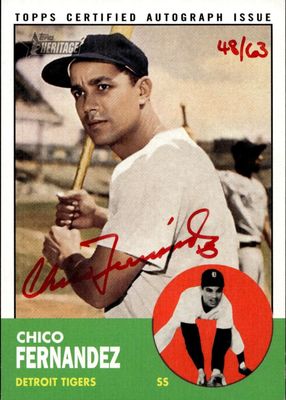 2012 Topps Heritage #ROA-CF Real One Autographs - Red Ink /63