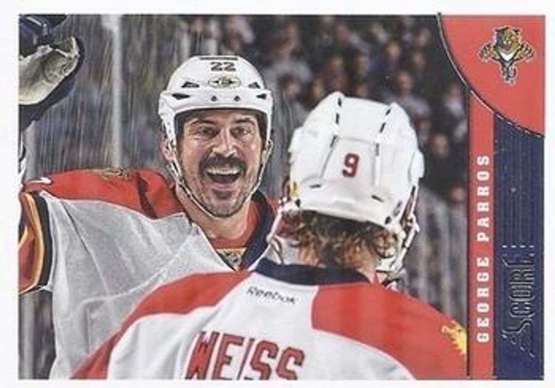George Parros 2013 Score #210 Red Back RAW